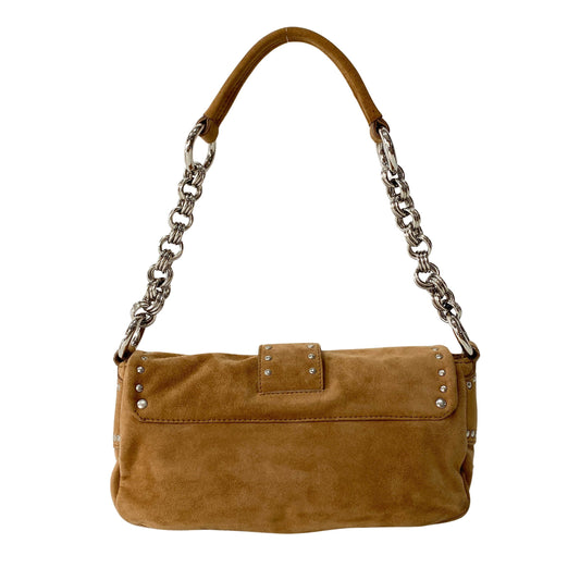 Brown Suede Shoulder Bag