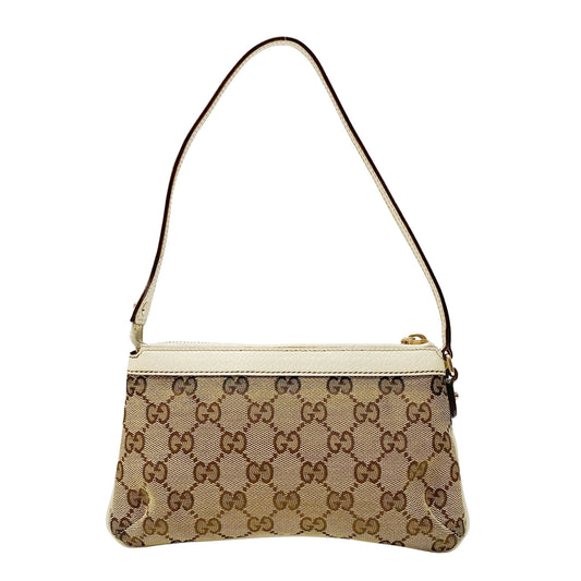 GG Brown GG Pochette Bee Charm Shoulder Bag
