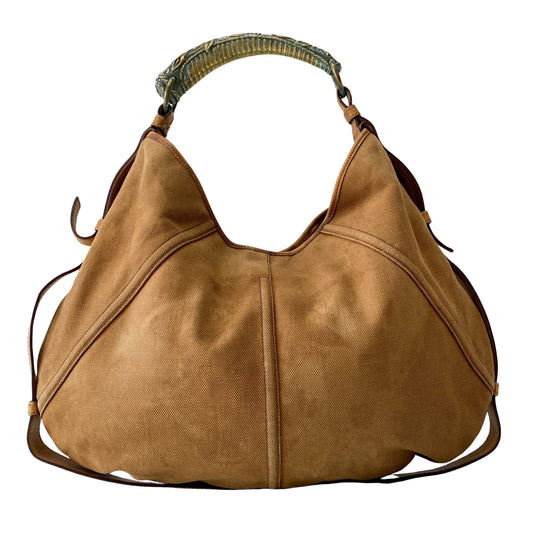 Cotton Canvas Mombasa Arabesque Handle Bag