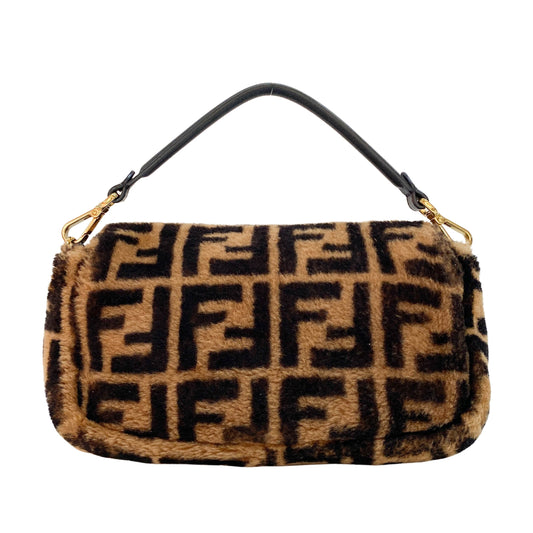 Baguette Brown Wool Two Way Bag