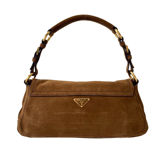 Brown Suede Shoulder Bag