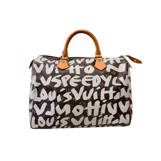 Stephen Sprouse Monogram Graffiti Speedy 30 White