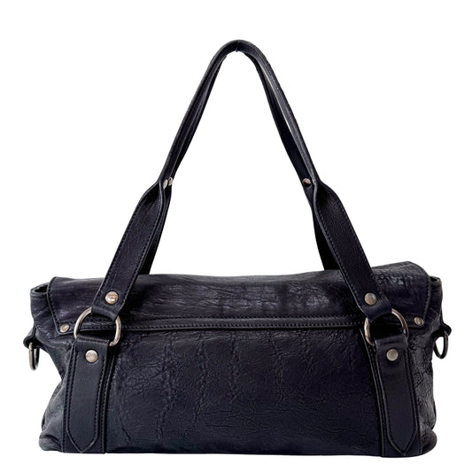 Black Leather Shoulder Bag