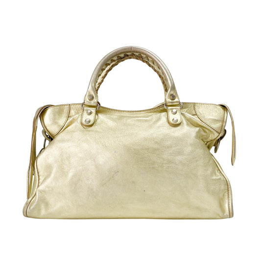 Le City Gold Leather Bag