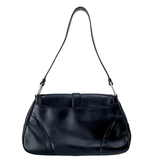 Archive Black Leather Shoulder Bag