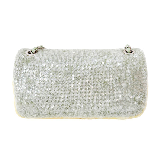 Waterfall Classic Flap Sequin Green Bag