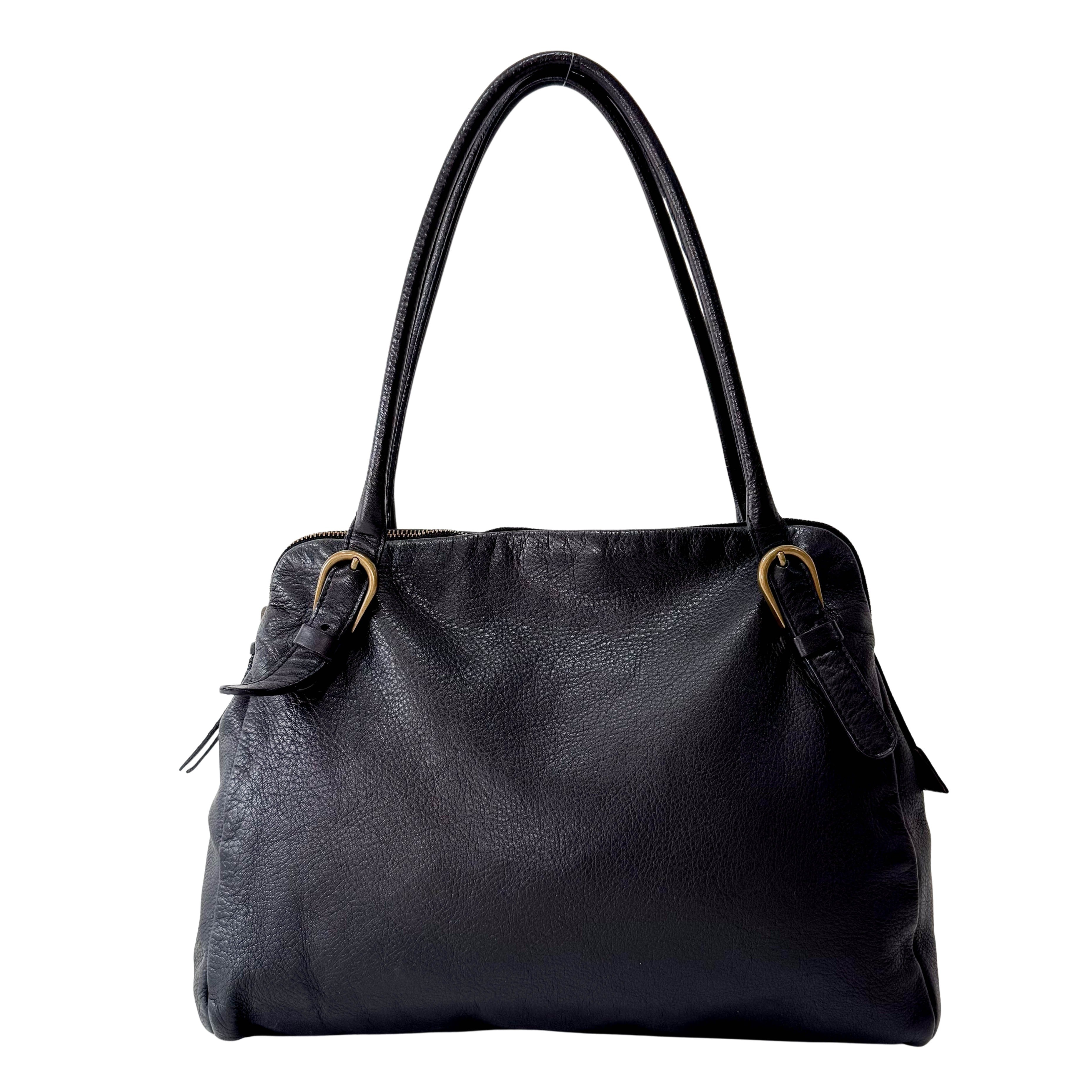 【限定特価】 MIU MIU PRELOVED HIVE – Bag Shoulder Leather Black Archive バッグ