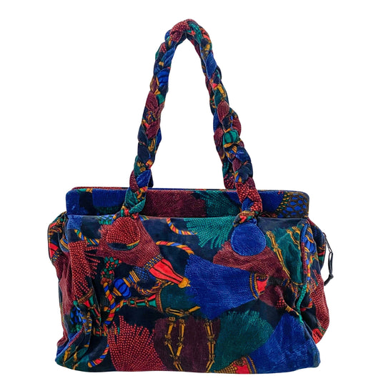 Multi-colour Velvet Tote Bag