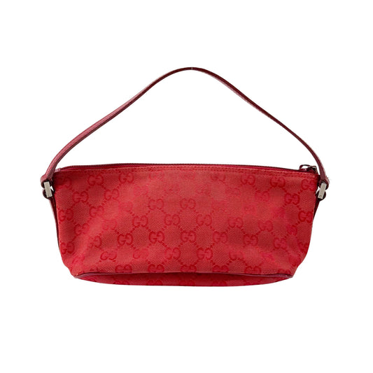 Boat GG Canvas Red Pouch Shoulder Bag