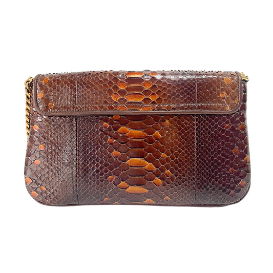 Bronze Embossed Python Leather Bag
