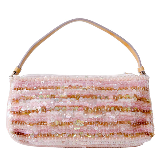 Pink Sparkle Sequin Pouch Shoulder Bag