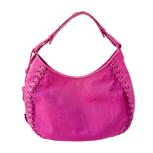 Trotter Pink Canvas Shoulder Bag