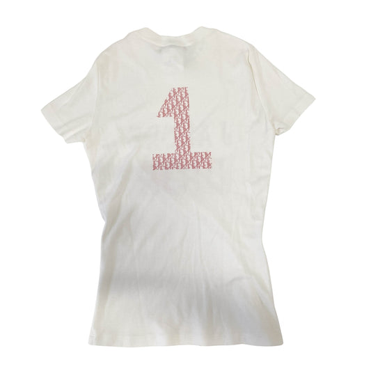 J'Adore Dior White T-Shirt with Pink Trotter Print