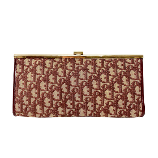 Burgundy Trotter Clutch Bag