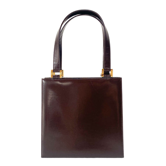 Brown Patent Leather Handbag
