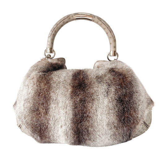 Grey Fur Two Way Bag
