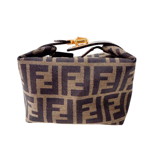 Zucca Mini Brown Canvas Pouch