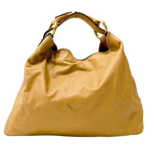 Horsebit Hobo Brown Leather Shoulder Bag