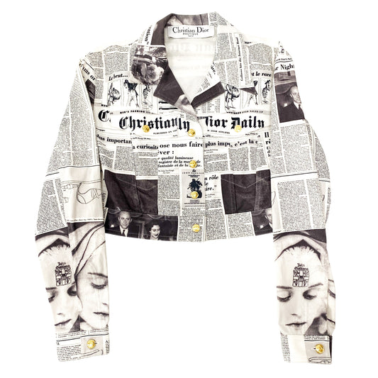 Fall 2000 Newspaper Jacket White by John Galliano