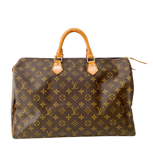 Monogram Speedy 40 Brown Canvas Handbag
