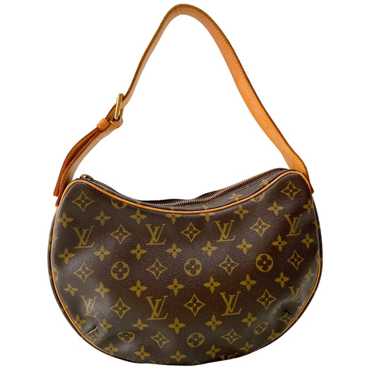 Croissant MM Monogram Brown Canvas Shoulder Bag