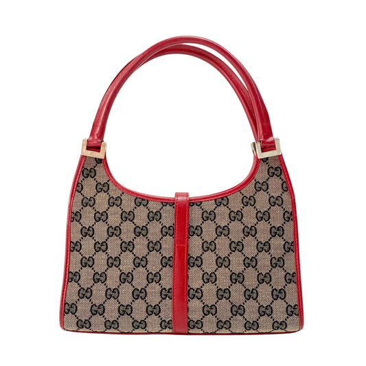 Jackie GG Supreme Brown Canvas Shoulder Bag
