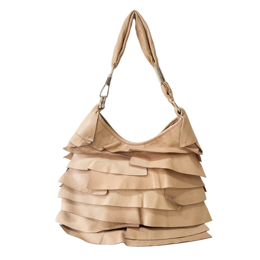 Rive Gauche Beige Leather Shoulder Bag