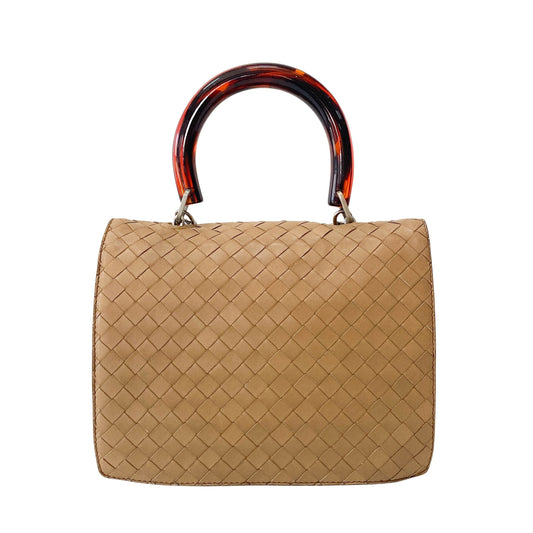 Intrecciato Mini Brown Leather Handbag