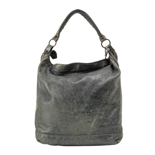 The Day Grey Leather Tote Shoulder Bag