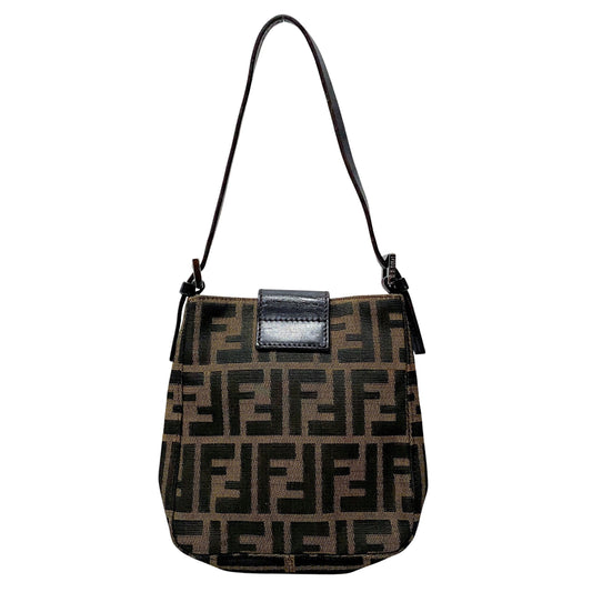 Zucca Brown Canvas Shoulder Bag