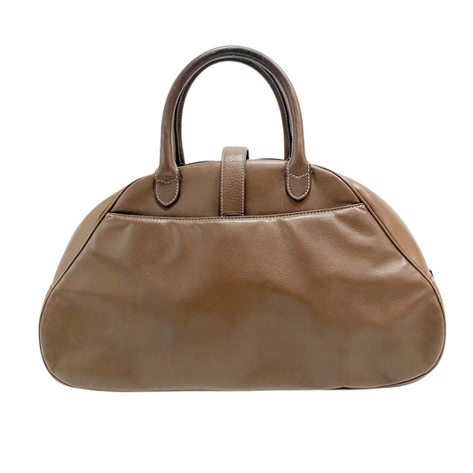 Saddle Bowler Brown Leather Hand Bag