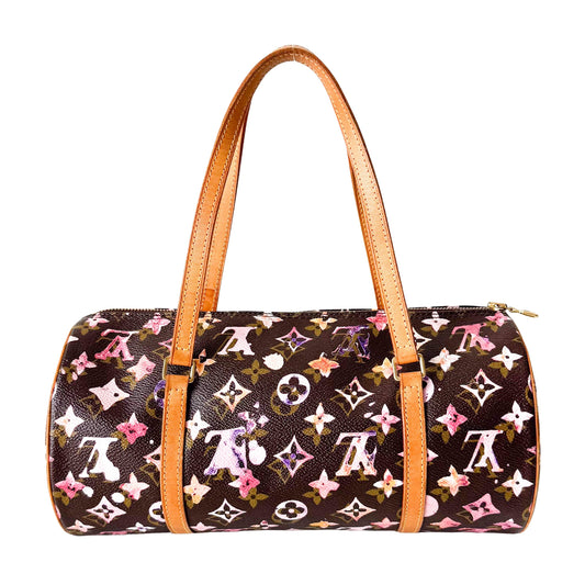 Watercolor Monogram Papillon Limited Edition Coated Canvas Bag