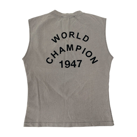 J'adore Logo Houndstooth Pattern Tank Top