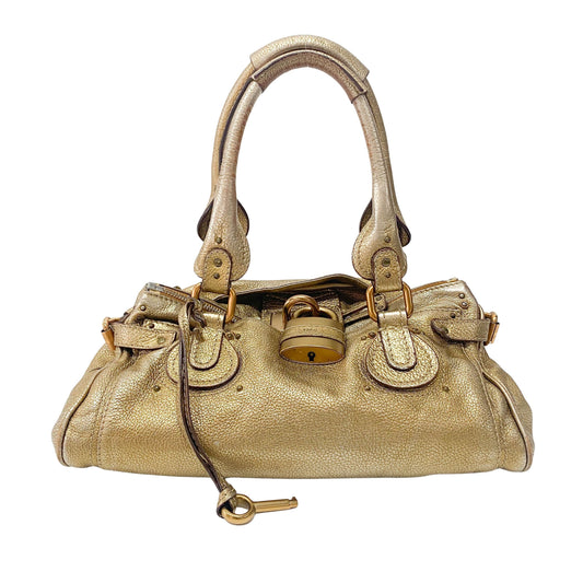 Paddington Metallic Gold Leather Bag