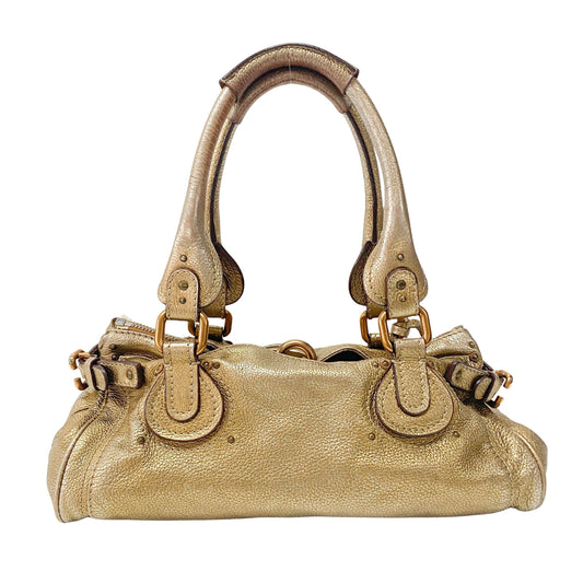 Paddington Metallic Gold Leather Bag