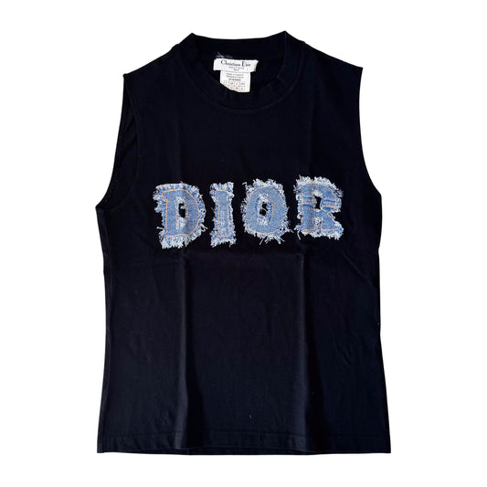 Vintage Black Tank Top Size 8