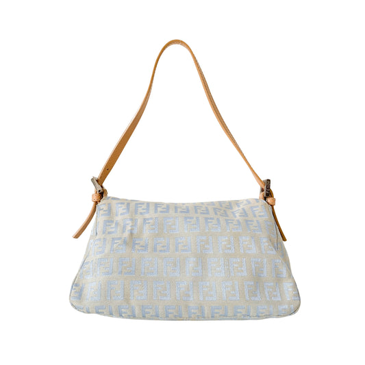 Mini Mamma Baguette Zucchino Light Blue Shoulder Bag