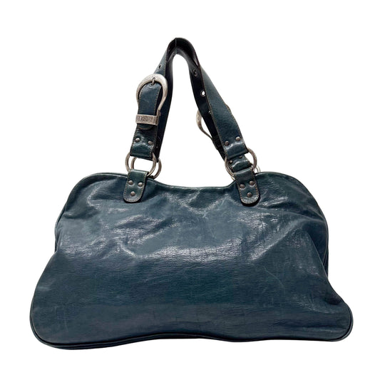 Gaucho Green Calfskin Leather Shoulder Bag