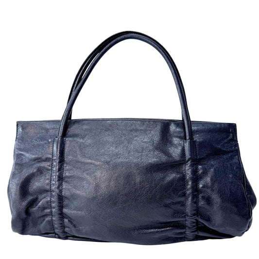 Archive Black Leather Shoulder Bag