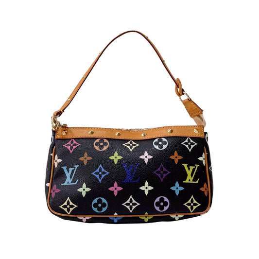 Takashi Murakami Pochette Accessoire Multi-colour Black Monogram Coated Canvas Bag