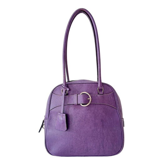 Purple Leather Shoulder Bag