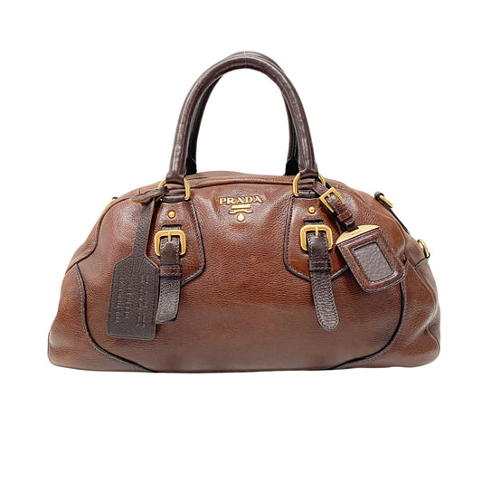 Brown Leather Handle Bag