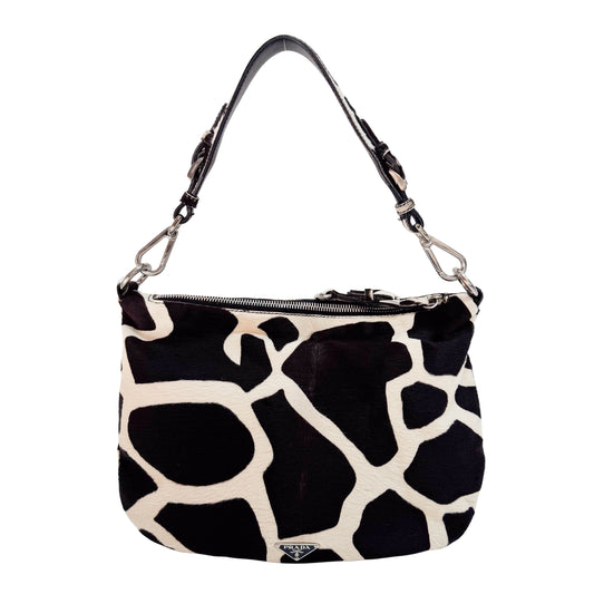 Vintage Multi-color Pony Hair Shoulder Bag