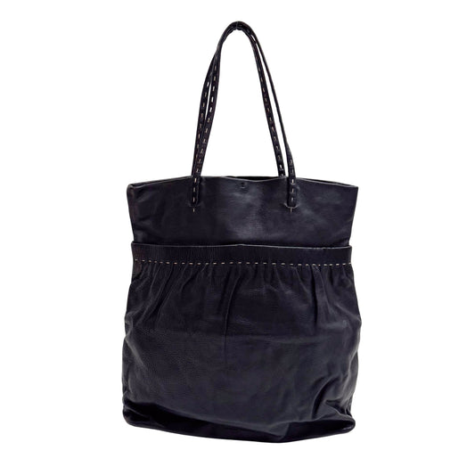 Black Leather Shoulder Bag