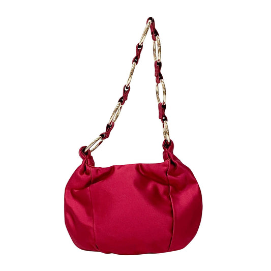 Rive Gauche Mini Red Satin Handbag