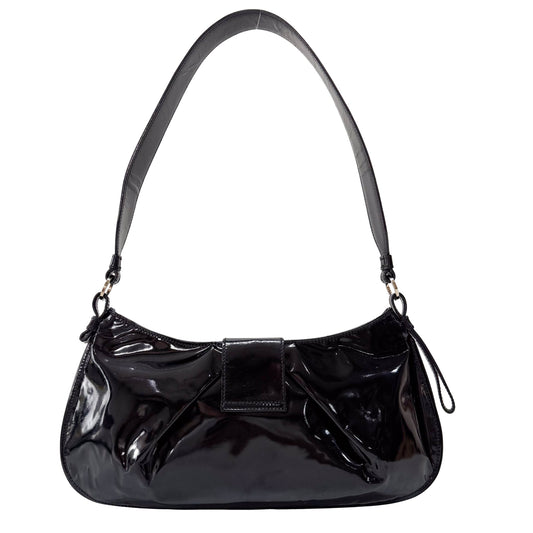 Black Patent Leather Shoulder Bag