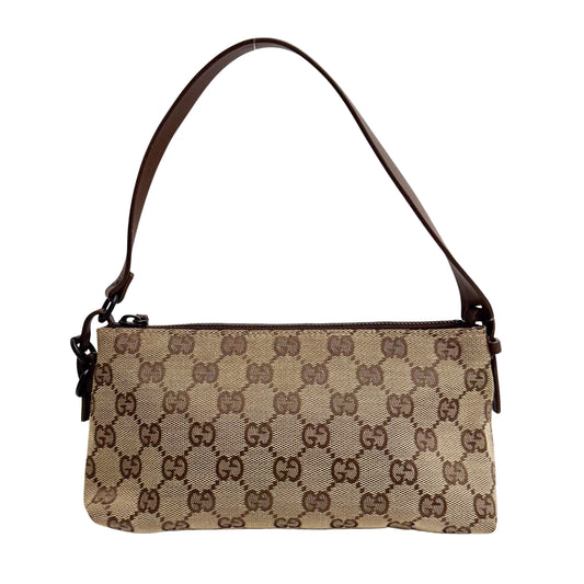 GG Canvas Yellow Shoulder Pouch