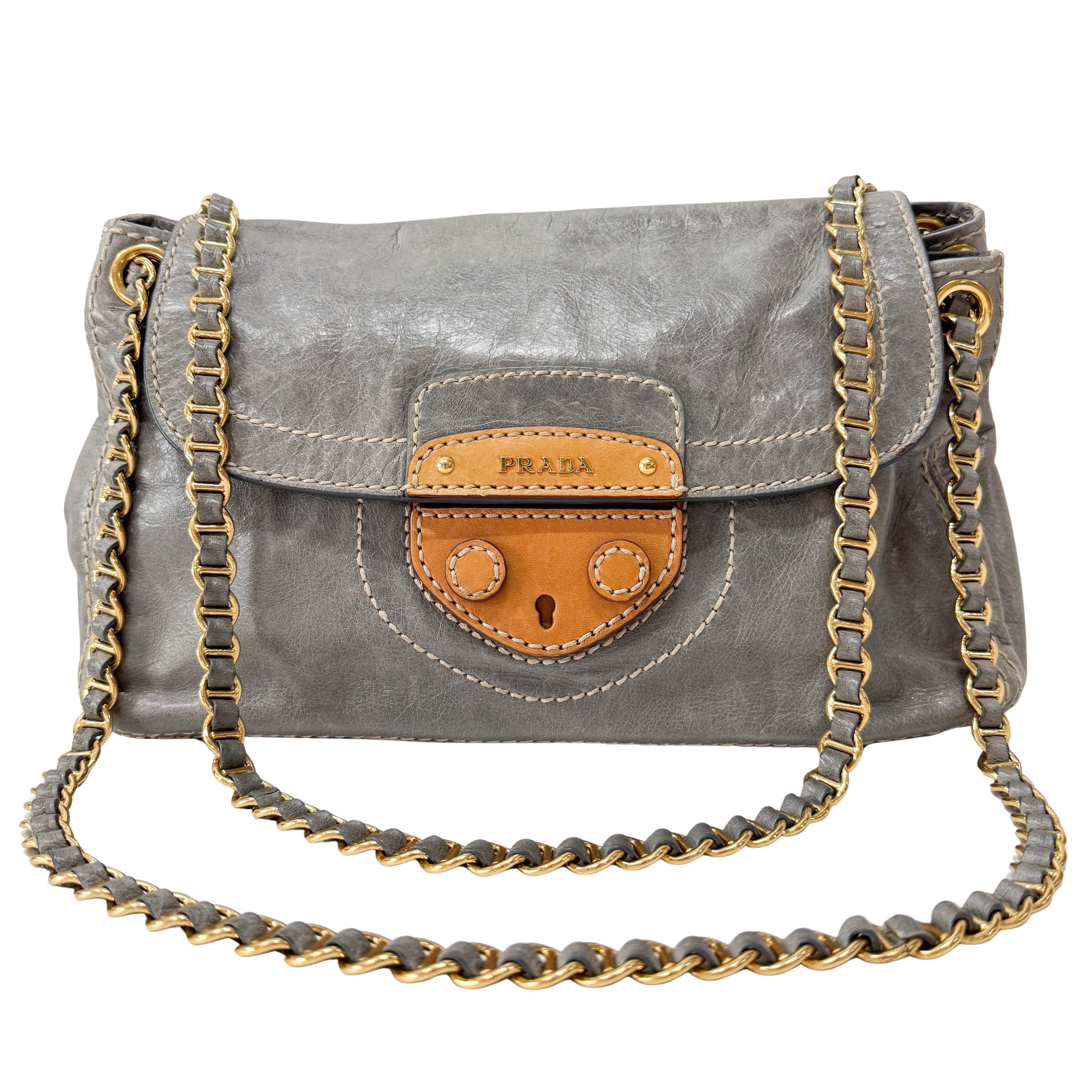 バッグ 00s PRADA leather docking shoulder bag PRADA 00s docking leather shoulder bag