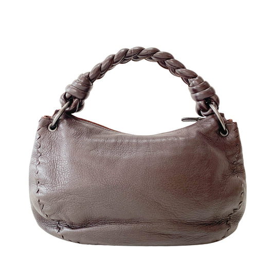 Vintage Brown Leather Shoulder Bag