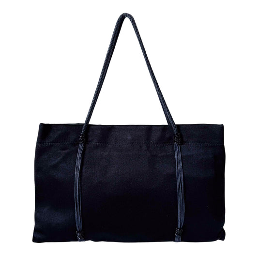 Black Satin Beaded Hand Bag